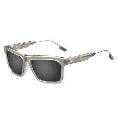 Ivi Vision Unisex Deano Sunglasses In Matte Dust/ Amethyst Flame Flash Lens In Multi