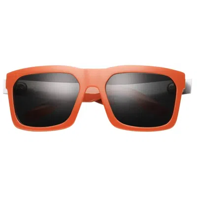 Ivi Vision Unisex Giving Sunglasses In Blood Orange/ Grey Lens In Multi