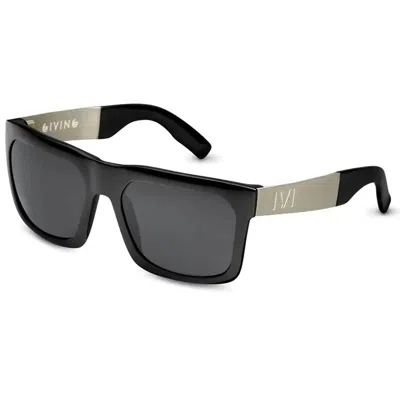 Ivi Vision Unisex Giving Sunglasses In Polished Black/ Grey Polarized Lens