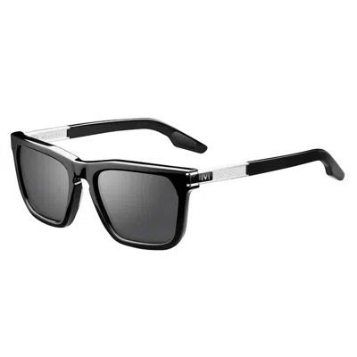 Ivi Vision Unisex Gravitas Sunglasses In Polished Black/ Grey Lens In Multi
