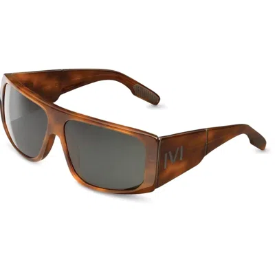 Ivi Vision Unisex Jiving Sunglasses In Green / Grey Lens In Multi