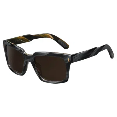 Ivi Vision Unisex Lee Sunglasses In Double Horn/ Bronze Polarized Lens In Multi