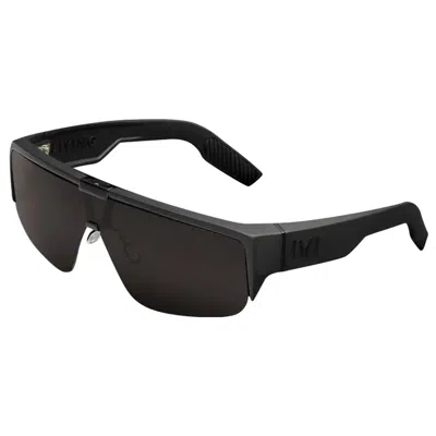 Ivi Vision Unisex Living Sunglasses In Matte Black/ Grey Lens In Multi