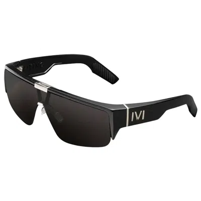 Ivi Vision Unisex Living Sunglasses In Polished Black/ Grey Lens