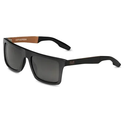 Ivi Vision Unisex Sepulveda Sunglasses In Black & Copper/ Grey Lens
