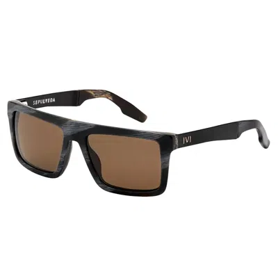 Ivi Vision Unisex Sepulveda Sunglasses In Double Horn/ Bronze Polarized Lens In Multi