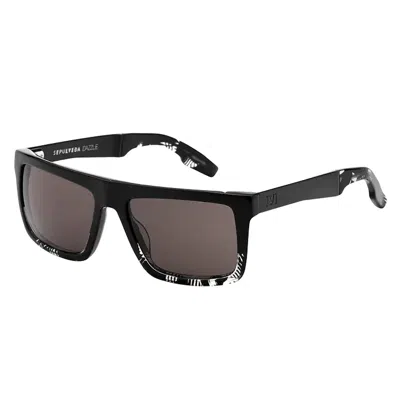 Ivi Vision Unisex Sepulveda Sunglasses In Polished Dazzle/ Grey Lens In Black