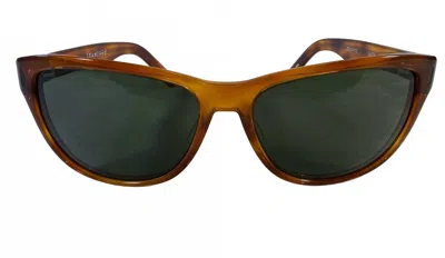 Ivi Vision Unisex Standard Sunglasses In Classic Tortoise/ Green / Grey Lens In Burgundy