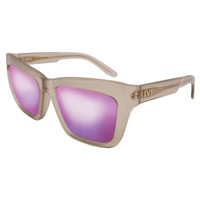Ivi Vision Women's Bonnie Sunglasses In Nude/ Amethyst Flame Flash Lens In Multi