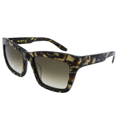 Ivi Vision Women's Bonnie Wayfarer Sunglasses In Polished Tigers Eye / Bronze Gradient Lens In Brown