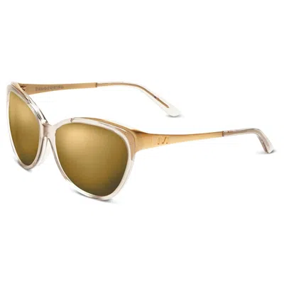 Ivi Vision Women's Daggerwing Sunglasses In Polished Nude - Brushed Champagne In Gold