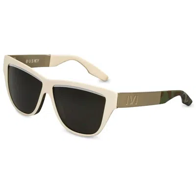 Ivi Vision Women's Dusky Sunglasses In Dpm - Ivory/ Green Grey Lens In Multi