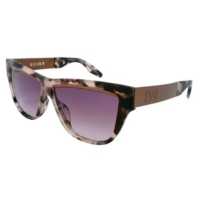 Ivi Vision Women's Dusky Sunglasses In Mauve Tortoise / Rose Gold Lens In Multi