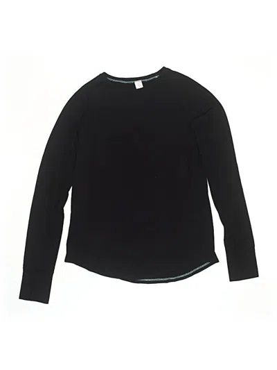 Pre-owned Ivivva Kids' Long Sleeve Top Black Crew Neck Tops