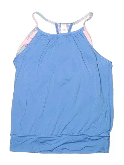 Pre-owned Ivivva Kids' Tank Top Blue Halter Neckline Tops