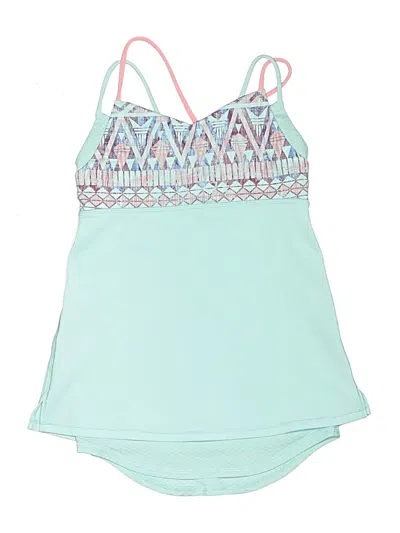 Pre-owned Ivivva Kids' Tank Top Green Halter Neckline Tops