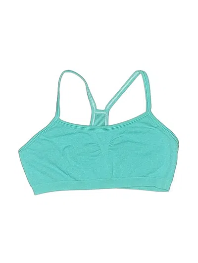 Pre-owned Ivivva Kids' Tank Top Teal Halter Neckline Tops In Blue