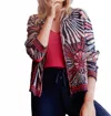 Ivko Seashell Knit Bomber Jacket In Blue Multi