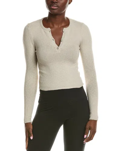 Ivl Collective Boucle Henley Shirt In Brown