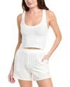 Ivl Collective Boucle Scoop Neck Tank In White