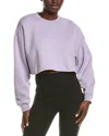 Ivl Collective Cropped Crewneck Sweatshirt In Purple