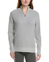 Ivl Collective Funnel Neck 1/2-zip Sweater In Grey