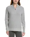 Ivl Collective Funnel Neck 1/2-zip Sweater In Grey