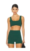 Ivl Collective Jersey Scoop Bra In Bistro Green