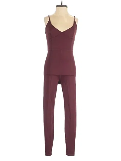 Pre-owned Ivl Collective Jumpsuit In Burgundy