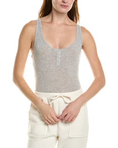 Ivl Collective Rib Bodysuit In Grey