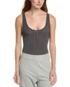 Ivl Collective Rib Bodysuit In Grey
