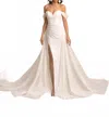 Ivoire By Kitty Chen Bellamy Blue Wedding Dress In Ivory In Multi