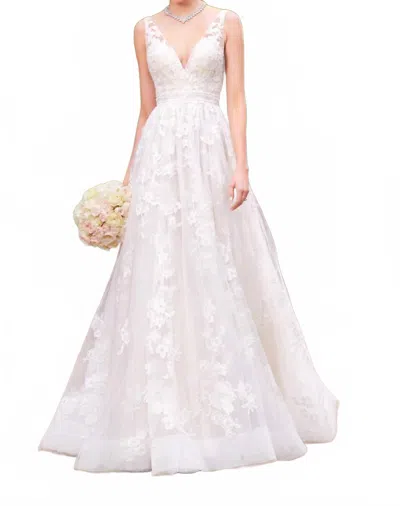 Ivoire By Kitty Chen Carla A-line Wedding Dress In Ivory In White