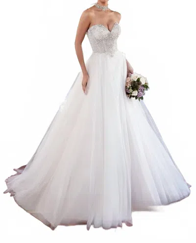 Ivoire By Kitty Chen Finley Bridal Ball Gown In Ivory/tan In White
