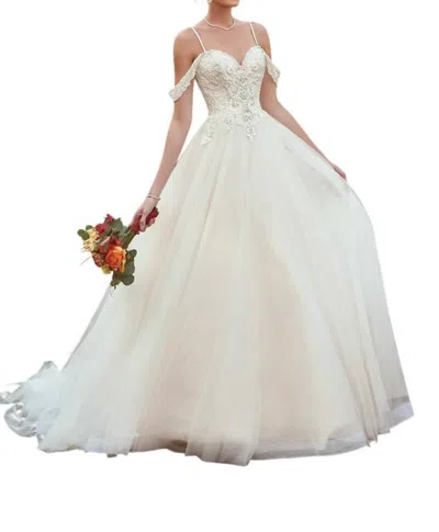 Ivoire By Kitty Chen Khalessi Beaded Ball Gown In Ivory In White