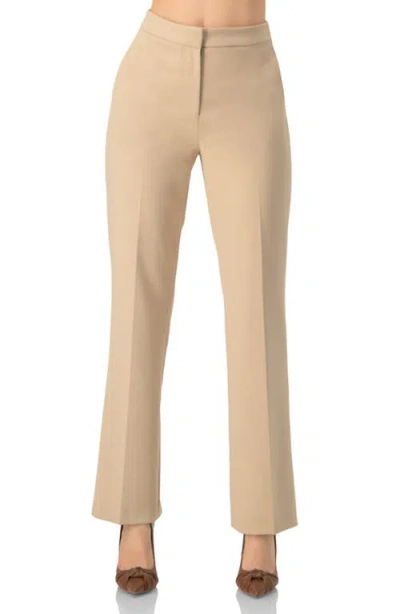 Ivonne Beige Tailored Trousers In Sand