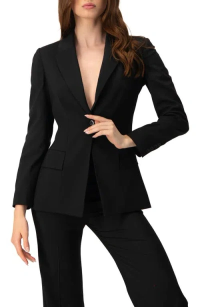 Ivonne Classic Single Button Blazer In Animal Print