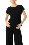 Ivonne Corduroy Off-shoulder Top In Black