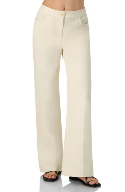 Ivonne Cotton Wide-leg Straight Pants In White
