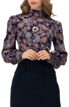 Ivonne Cropped Back-tie Blouse In Brown