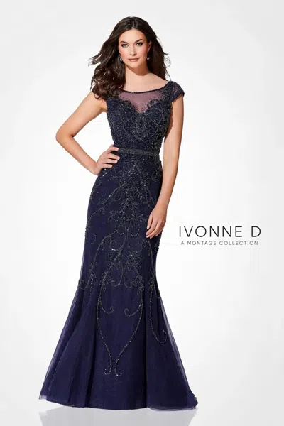 Ivonne D 117d66 Long Mother Of The Bride Beaded Formal Dress In Multi