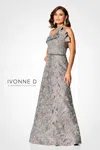 Ivonne D Id304 Long Formal A Line Evening Gown In Brown
