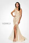 Ivonne D Id922 Formal Long Beaded Lace Sequin Evening Dress