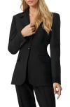 Ivonne Double-breasted Black Tailored Jacket In Black