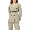 Ivonne Double-breasted Checkered Blazer In Multi