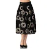 Ivonne Embroidered Midi Skirt With Belt In Multi