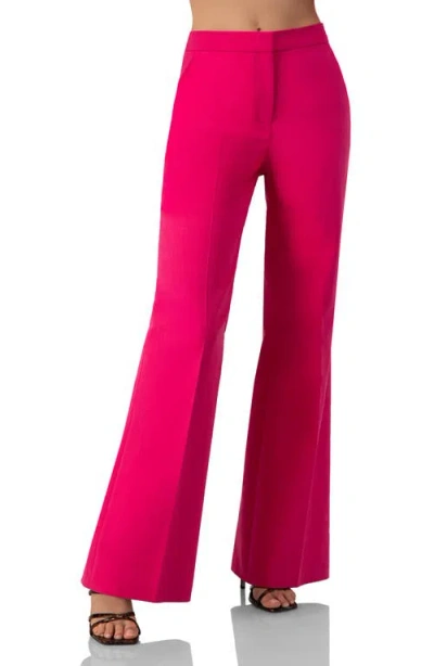 Ivonne Flared Semi-bell Bottom Pants In Pink