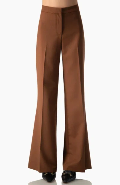 Ivonne High-rise Semi-flare Pants In Chedron