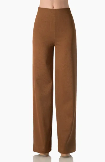 Ivonne High-rise Wide-leg Pants With Back Darts In Camel