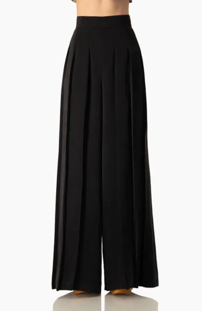 Ivonne High-waist, Wide-leg Palazzo Pants In Black